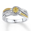 Thumbnail Image 0 of Previously Owned Yellow Diamond Fashion Ring 1/5 ct tw Sterling Silver