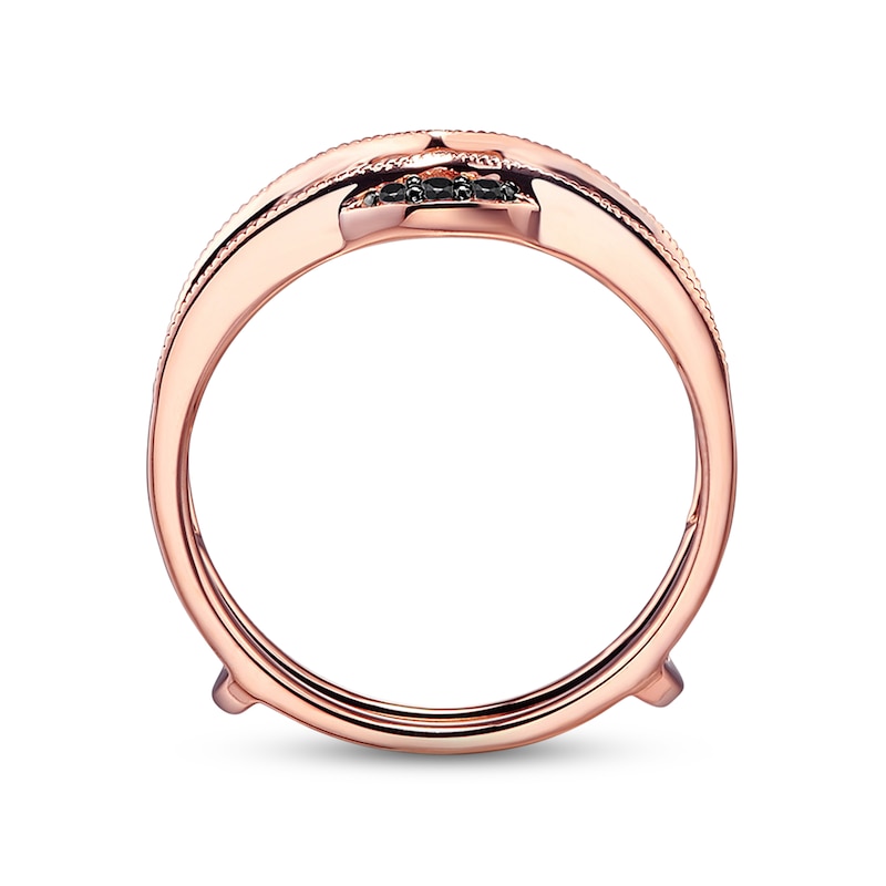Previously Owned Black Diamond Insert Ring 1/5 Carat tw 14K Rose Gold