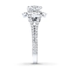 Thumbnail Image 3 of Previously Owned Angel Sanchez Ring 1-1/4 ct tw Princess & Round-cut Diamonds 14K White Gold