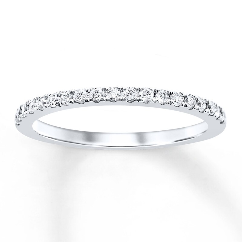 Main Image 1 of Previously Owned Wedding Band 1/4 ct tw Round-cut Diamonds 14K White Gold