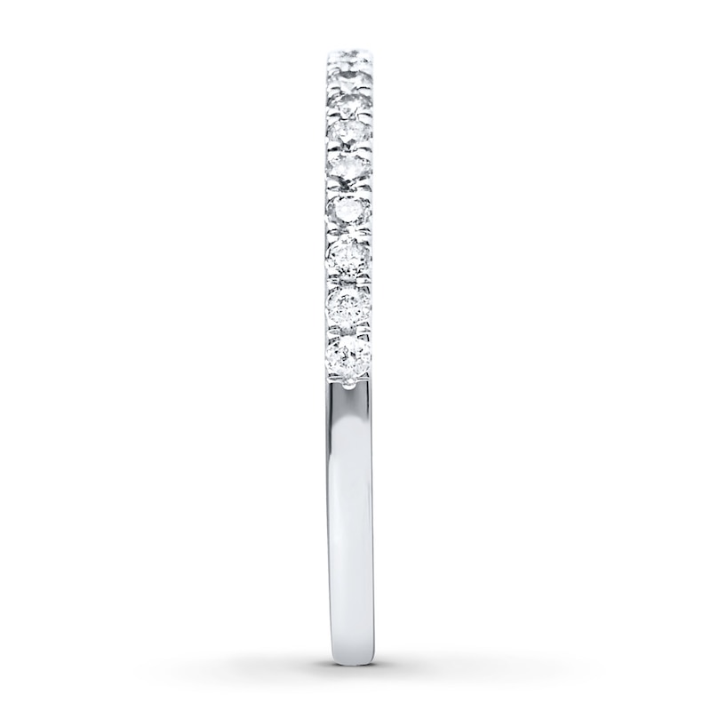 Main Image 3 of Previously Owned Wedding Band 1/4 ct tw Round-cut Diamonds 14K White Gold