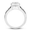Thumbnail Image 3 of Previously Owned Black & White Diamond Engagement Ring 3/4 ct tw 14K White Gold