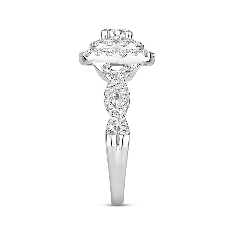 Main Image 2 of Previously Owned Diamond Engagement Ring 1-1/6 ct tw Round-cut 14K White Gold