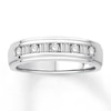 Thumbnail Image 0 of Previously Owned Men's Diamond Band 3/8 ct tw Round & Baguette-cut 10K White Gold