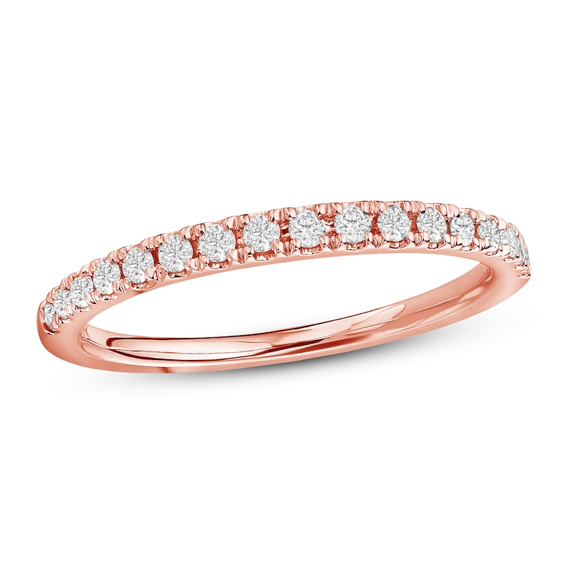 Previously Owned Diamond Wedding Band 1/4 ct tw Round-cut 10K Rose Gold