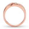 Previously Owned Men's Wedding Band 1/10 ct tw Diamonds 10K Rose Gold