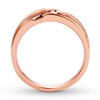 Thumbnail Image 2 of Previously Owned Men's Diamond Wedding Band 1/10 ct tw Round-cut 10K Rose Gold