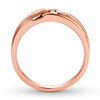 Thumbnail Image 1 of Previously Owned Men's Diamond Wedding Band 1/10 ct tw Round-cut 10K Rose Gold