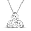 Thumbnail Image 1 of Previously Owned 3-Stone Diamond Necklace 1 ct tw Round-cut 14K White Gold
