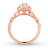Thumbnail Image 2 of Previously Owned Diamond Engagement Ring 5/8 ct tw Oval & Round-cut 14K Rose Gold