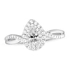 Previously Owned Diamond Engagement Ring 1/2 ct tw Pear & Round-cut 14K White Gold