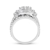 Previously Owned Diamond Engagement Ring 2 ct tw Round & Bgauette-cut 10K White Gold