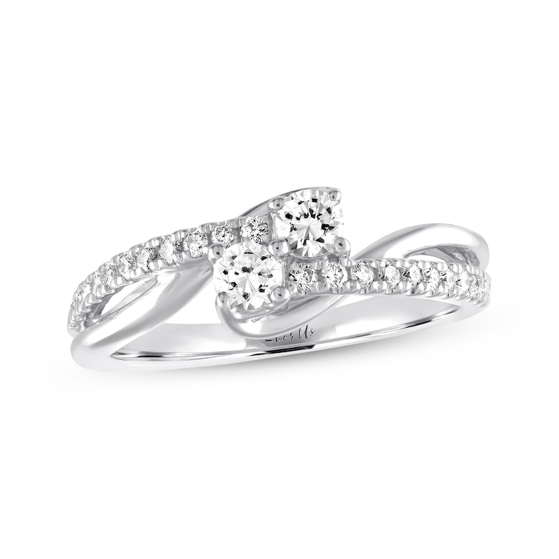 Main Image 1 of Previously Owned Ever Us Diamond Engagement Ring 1/2 ct tw Round-cut 14K White Gold
