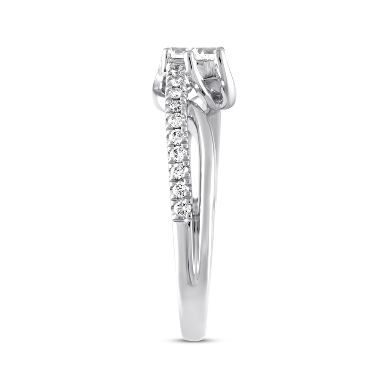 Main Image 2 of Previously Owned Ever Us Diamond Engagement Ring 1/2 ct tw Round-cut 14K White Gold