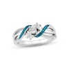 Thumbnail Image 1 of Previously Owned Diamond Ring 1/6 ct tw Blue/White Sterling Silver