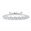Thumbnail Image 1 of Previously Owned Diamond Bolo Bracelet 1/4 ct tw Round-cut Sterling Silver 9.5&quot;