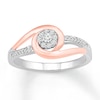 Thumbnail Image 1 of Previously Owned Diamond Ring 1/10 ct tw Round-cut Sterling Silver & 10K Rose Gold