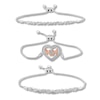 Thumbnail Image 1 of Previously Owned Diamond &quot;Mom&quot; Bolo Bracelet Set Sterling Silver & 10K Rose Gold 9.5&quot;