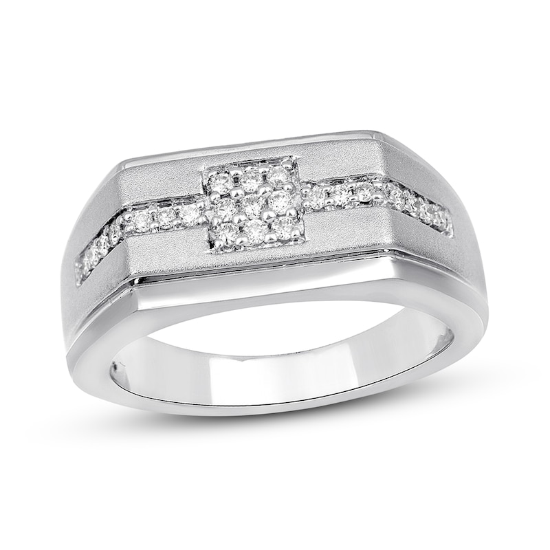 Main Image 1 of Previously Owned Men's Diamond Ring 1/4 ct tw 10K White Gold
