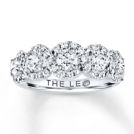 Previously Owned THE LEO Diamond Ring 1-1/2 ct tw Round-cut 14K White Gold
