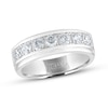 Thumbnail Image 1 of Previously Owned Men's THE LEO Diamond Wedding Band 1 ct tw Round-cut 14K White Gold