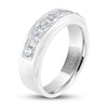 Thumbnail Image 2 of Previously Owned Men's THE LEO Diamond Wedding Band 1 ct tw Round-cut 14K White Gold