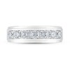 Thumbnail Image 3 of Previously Owned Men's THE LEO Diamond Wedding Band 1 ct tw Round-cut 14K White Gold