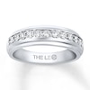 Thumbnail Image 1 of Previously Owned Men's THE LEO Wedding Band 1/2 ct tw Round-cut Diamonds 14K White Gold