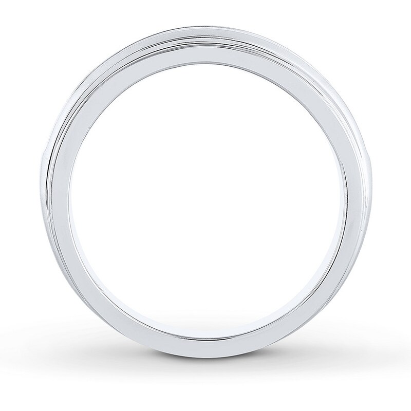 Main Image 2 of Previously Owned Men's THE LEO Wedding Band 1/2 ct tw Round-cut Diamonds 14K White Gold