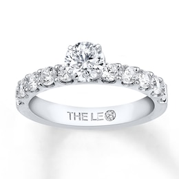 Previously Owned THE LEO Diamond Engagement Ring 1-3/8 ct tw Round-cut 14K White Gold