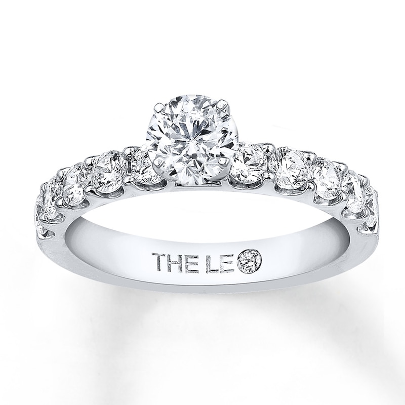 Main Image 1 of Previously Owned THE LEO Diamond Engagement Ring 1-3/8 ct tw Round-cut 14K White Gold