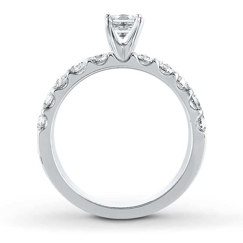 Previously Owned THE LEO Diamond Engagement Ring 1-3/8 ct tw Round-cut 14K White Gold