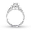 Thumbnail Image 2 of Previously Owned THE LEO Diamond Engagement Ring 1 ct tw Princess & Round-cut 14K White Gold