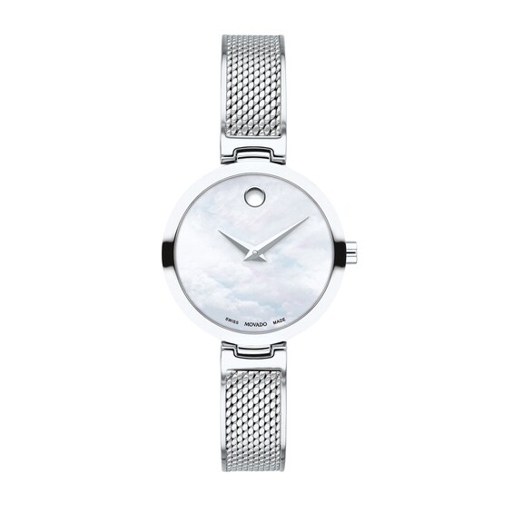 Previously Owned Movado AMIKA Women's Stainless Steel Bangle Watch 0607361