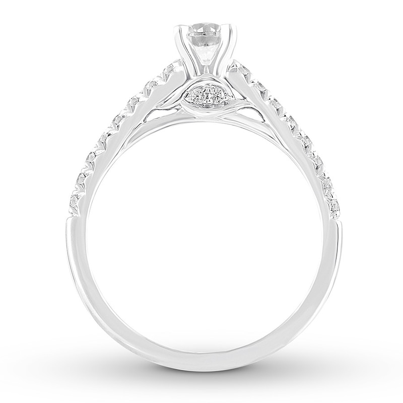 Main Image 2 of Previously Owned Ever Us Diamond Engagement Ring 5/8 ct tw Round-cut 14K White Gold