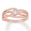 Thumbnail Image 1 of Previously Owned Interwoven Diamond Ring 1/5 ct tw Round-cut 10K Rose Gold