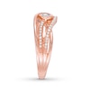 Thumbnail Image 3 of Previously Owned Interwoven Diamond Ring 1/5 ct tw Round-cut 10K Rose Gold
