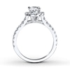 Thumbnail Image 1 of Previously Owned Neil Lane Engagement Ring 1-1/2 ct tw Oval & Round-cut Diamonds 14K White Gold - Size 4.75