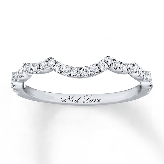 Previously Owned Neil Lane Wedding Band 1/5 ct tw Round-cut Diamonds 14K White Gold Size