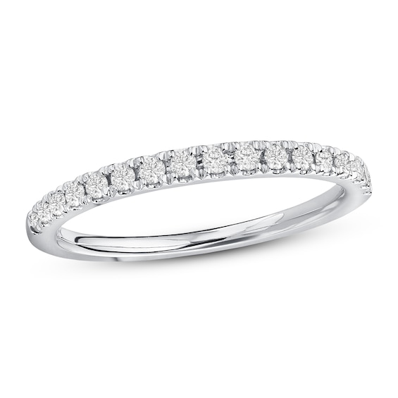 Previously Owned Diamond Wedding Band 1/4 ct tw Round-cut 10K White Gold 4.25