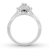 Thumbnail Image 1 of Previously Owned Neil Lane Diamond Engagement Ring 5/8 ct tw Oval & Round-cut 14K White Gold - Size 9.75