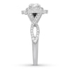 Thumbnail Image 2 of Previously Owned Neil Lane Diamond Engagement Ring 5/8 ct tw Oval & Round-cut 14K White Gold - Size 9.75