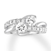 Thumbnail Image 1 of Previously Owned Ever Us Two-Stone Diamond Anniversary Ring 2 ct tw Round-cut 14K White Gold - Size 10