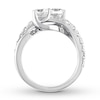Thumbnail Image 3 of Previously Owned Ever Us Two-Stone Diamond Anniversary Ring 2 ct tw Round-cut 14K White Gold - Size 10