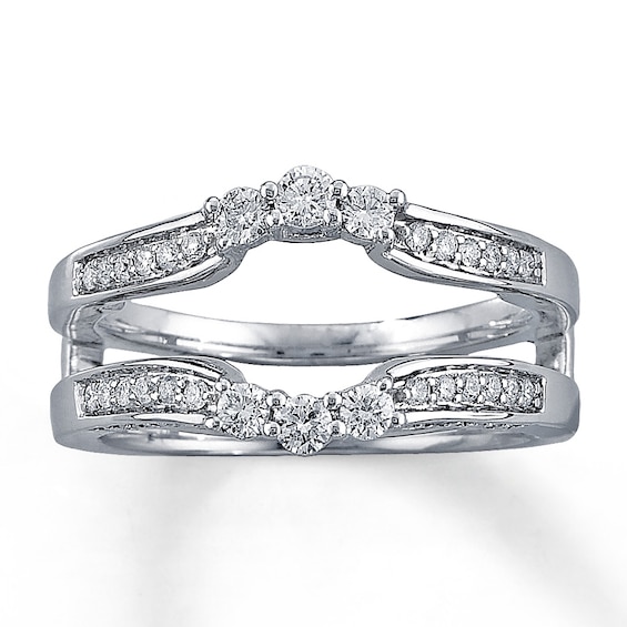 Previously Owned Enhancer 1/2 ct tw Round-cut Diamonds 14K White Gold Size 8.5