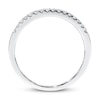 Thumbnail Image 1 of Previously Owned Diamond Wedding Band 1/10 ct tw Round-cut 10K White Gold - Size 9