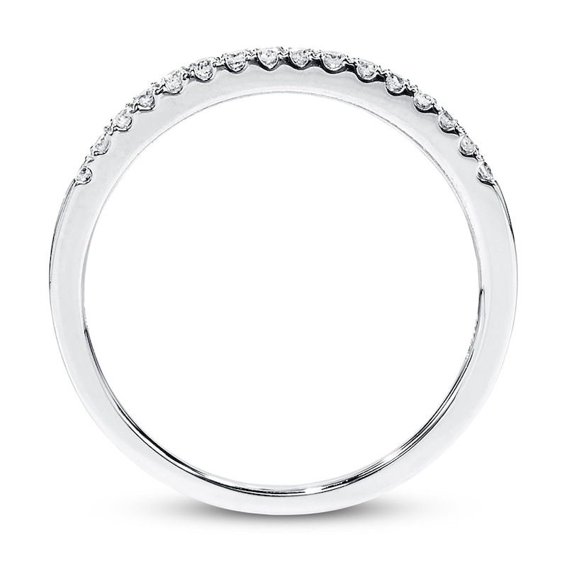 Previously Owned Diamond Wedding Band 1/10 ct tw Round-cut 10K White Gold - Size 9
