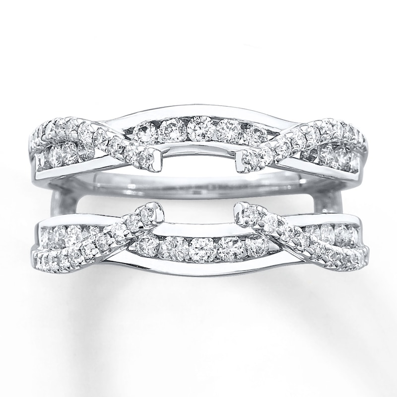 Previously Owned Enhancer Ring 3/4 ct tw Round-cut Diamonds 14K White Gold