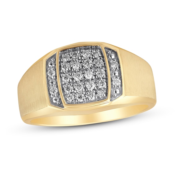 Previously Owned Men's Diamond Ring 1/4 ct tw 10K Yellow Gold Size 7