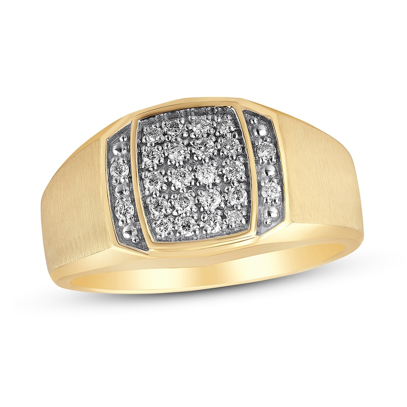 Main Image 1 of Previously Owned Men's Diamond Ring 1/4 ct tw 10K Yellow Gold - Size 7